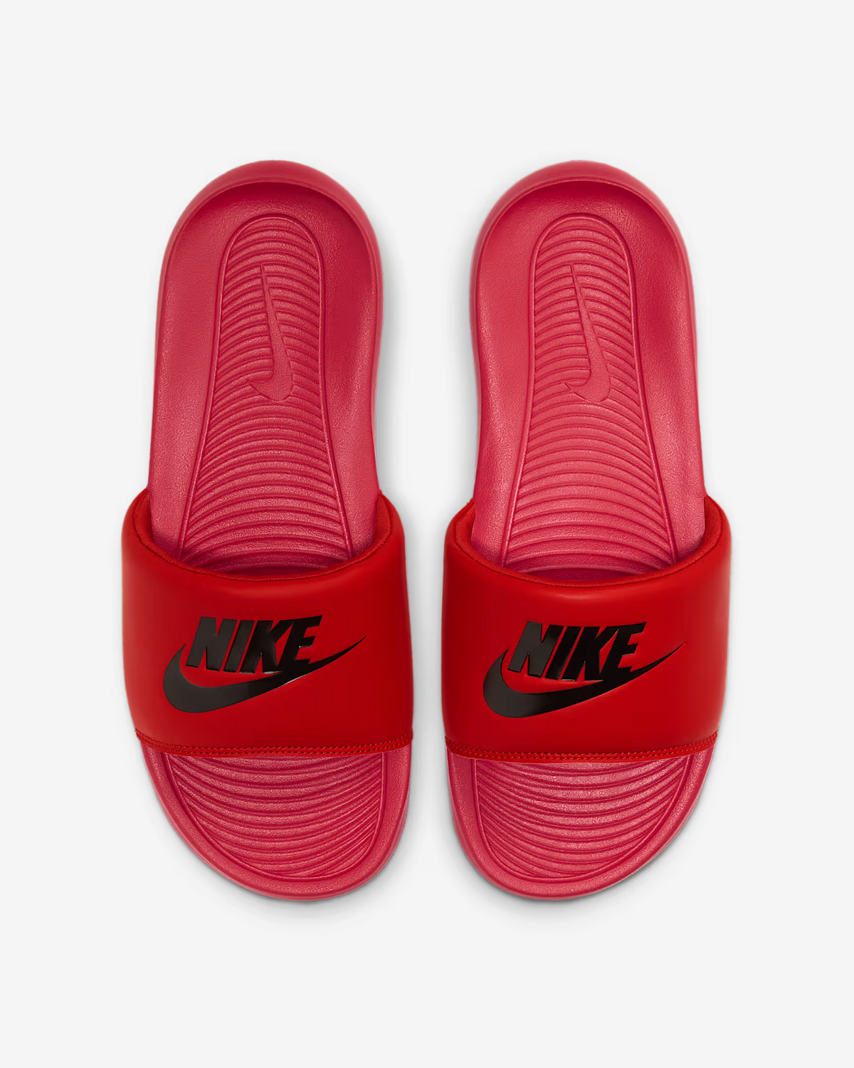 Men's Nike Victori One CN9675-600 Slippers University Red Black Slip On Slides