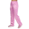 Pink wide-leg jogger pants with elastic waistband and tapered cuffs
