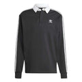 adidas Originals Adicolor rugby polo shirt in green with collar and buttons, casual sportswear for men and women