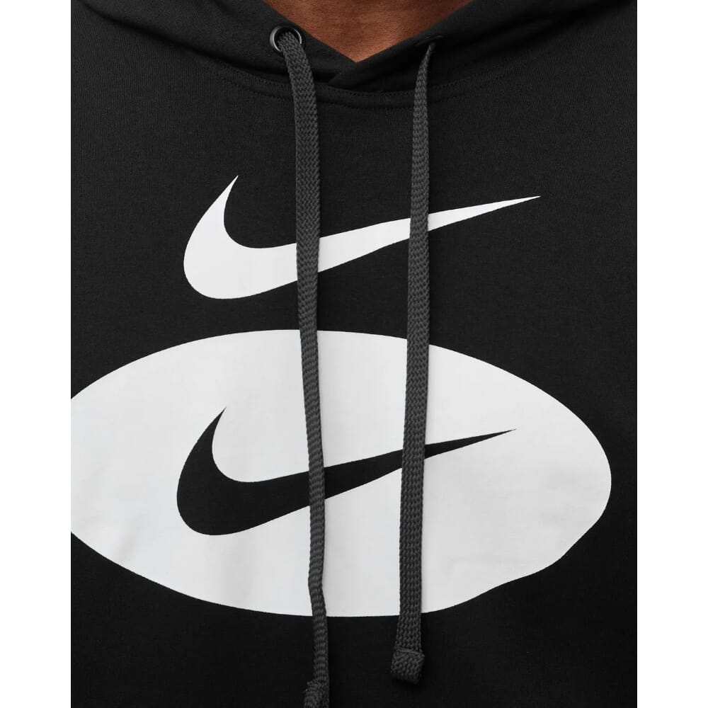 Men's Nike Sportswear Swoosh League Pullover Hoodie Black/White DM5458-010