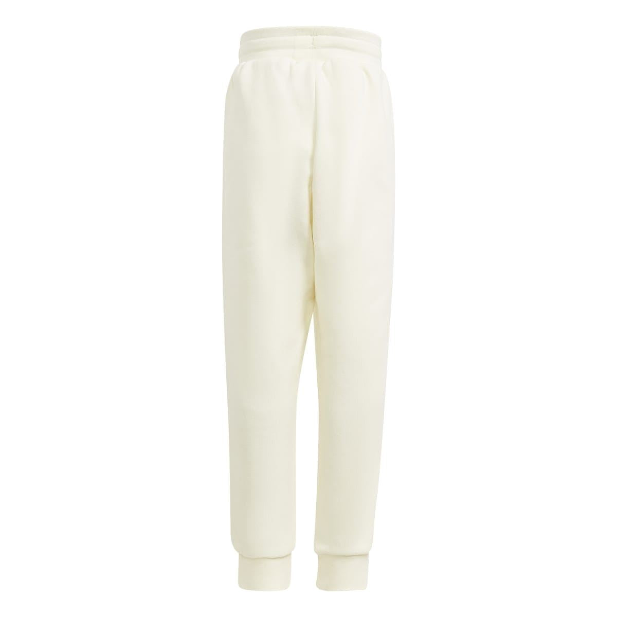 Kids' cream joggers with tapered legs and elastic ankle cuffs