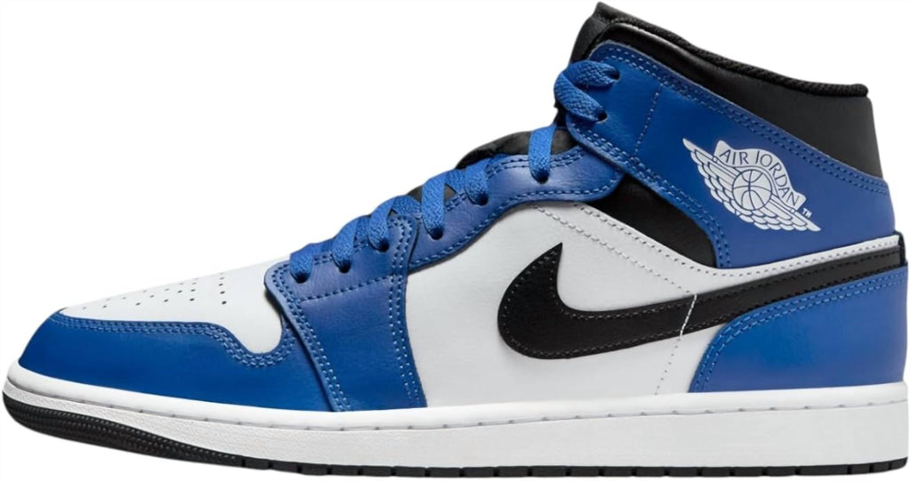 Men's Air Jordan 1 Mid Shoes In Game Royal/white/black