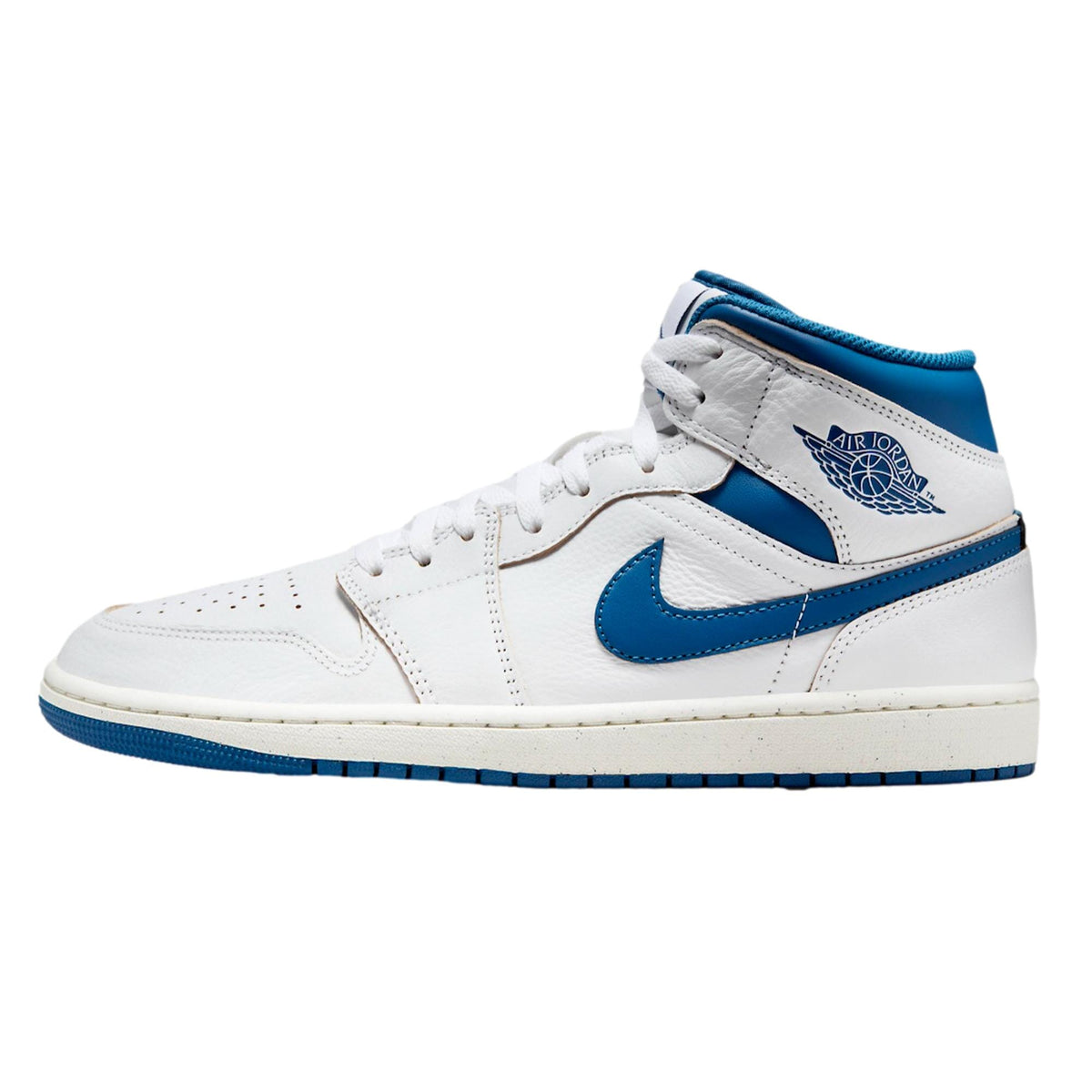 Men's Nike Air Jordan 1 Mid SE White / Industrial Blue - Sail FN5215-141