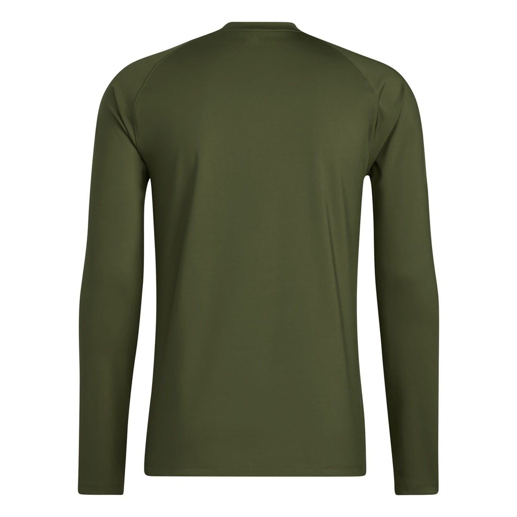Adidas Originals green crew-neck long-sleeve t-shirt, plain back