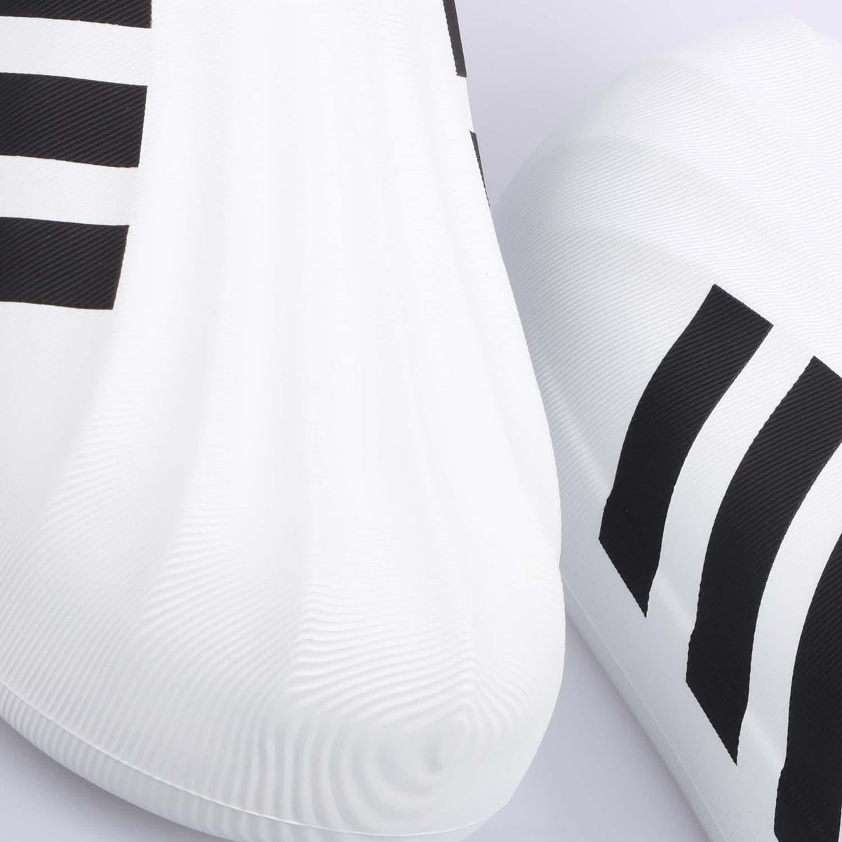 White adidas Originals adiFOM Superstar mule shoe upper with black 3-stripe logo