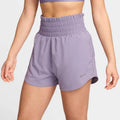 Women's Nike One Shorts Purple Dri-FIT Brief-Lined Ultra High-Waisted SRT165