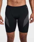 Men's Nike HydraStrong Jammer SwimSuit Black Gray Colorblock Pull-On SRT512