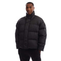 Black adidas Originals puffer jacket with full zip and stand collar