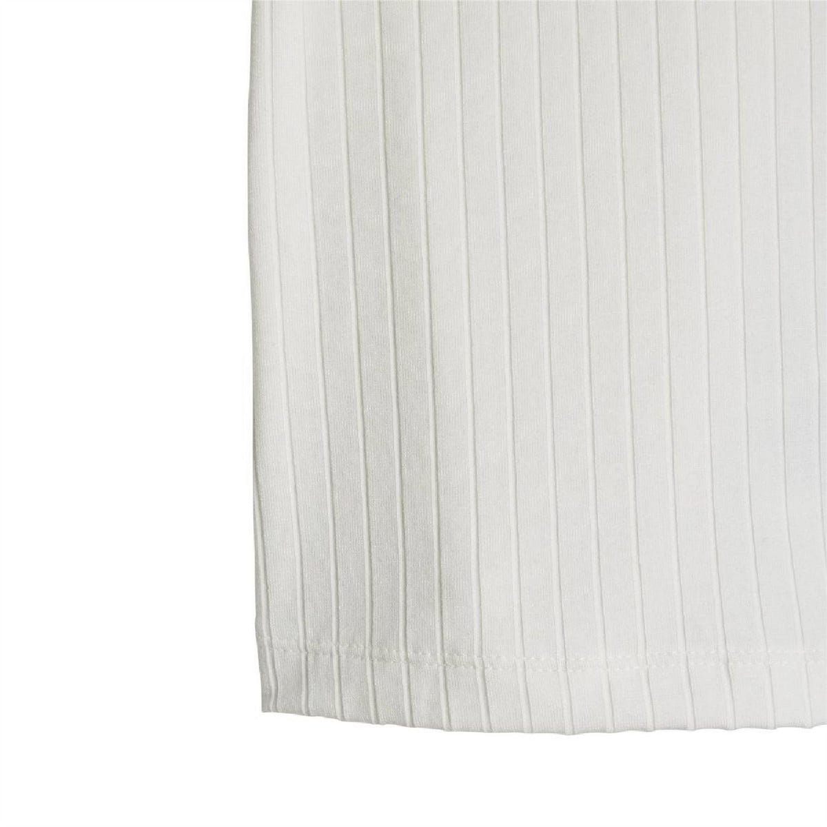 White ribbed infants t-shirt, straight hem detail, short sleeves