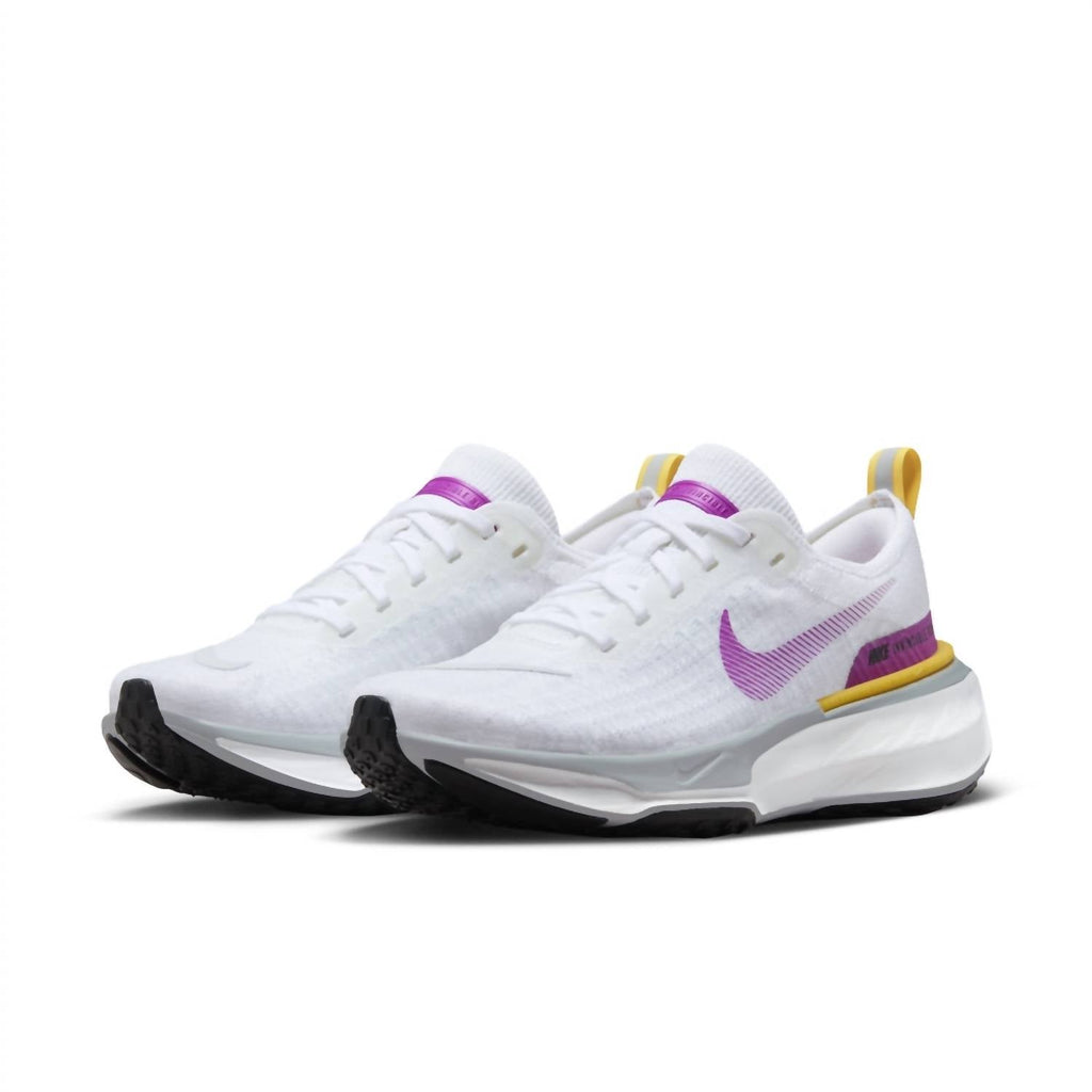 Women's Zoom X Invincible Run 3 Shoes In White/vivid Purple