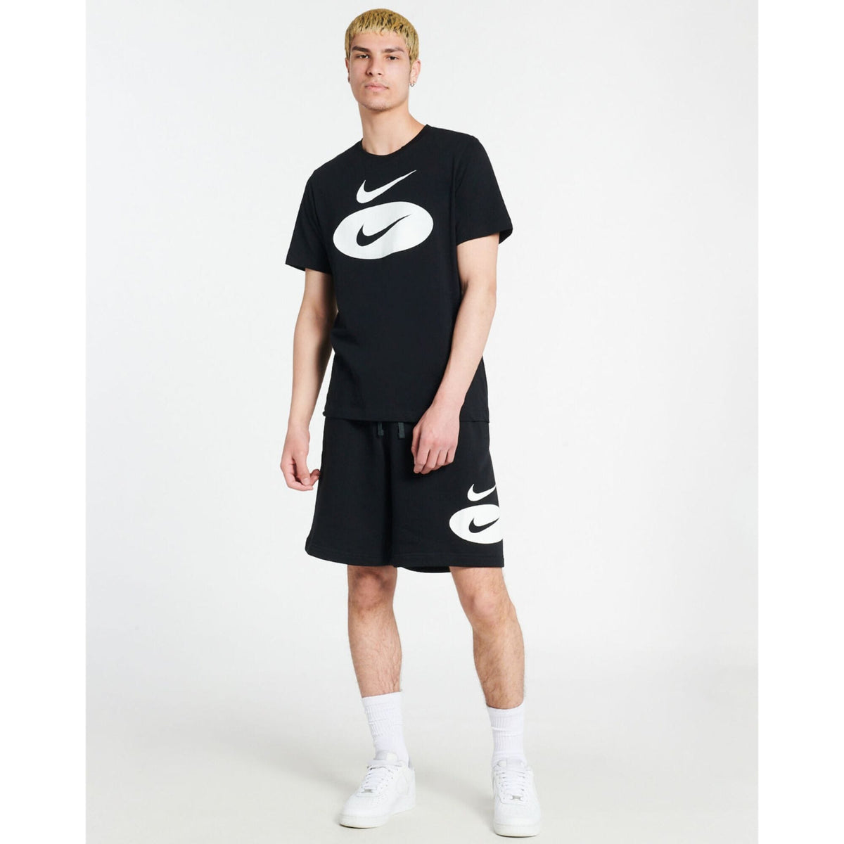 Men's Nike Swoosh League Shorts Black/White DM5469-010