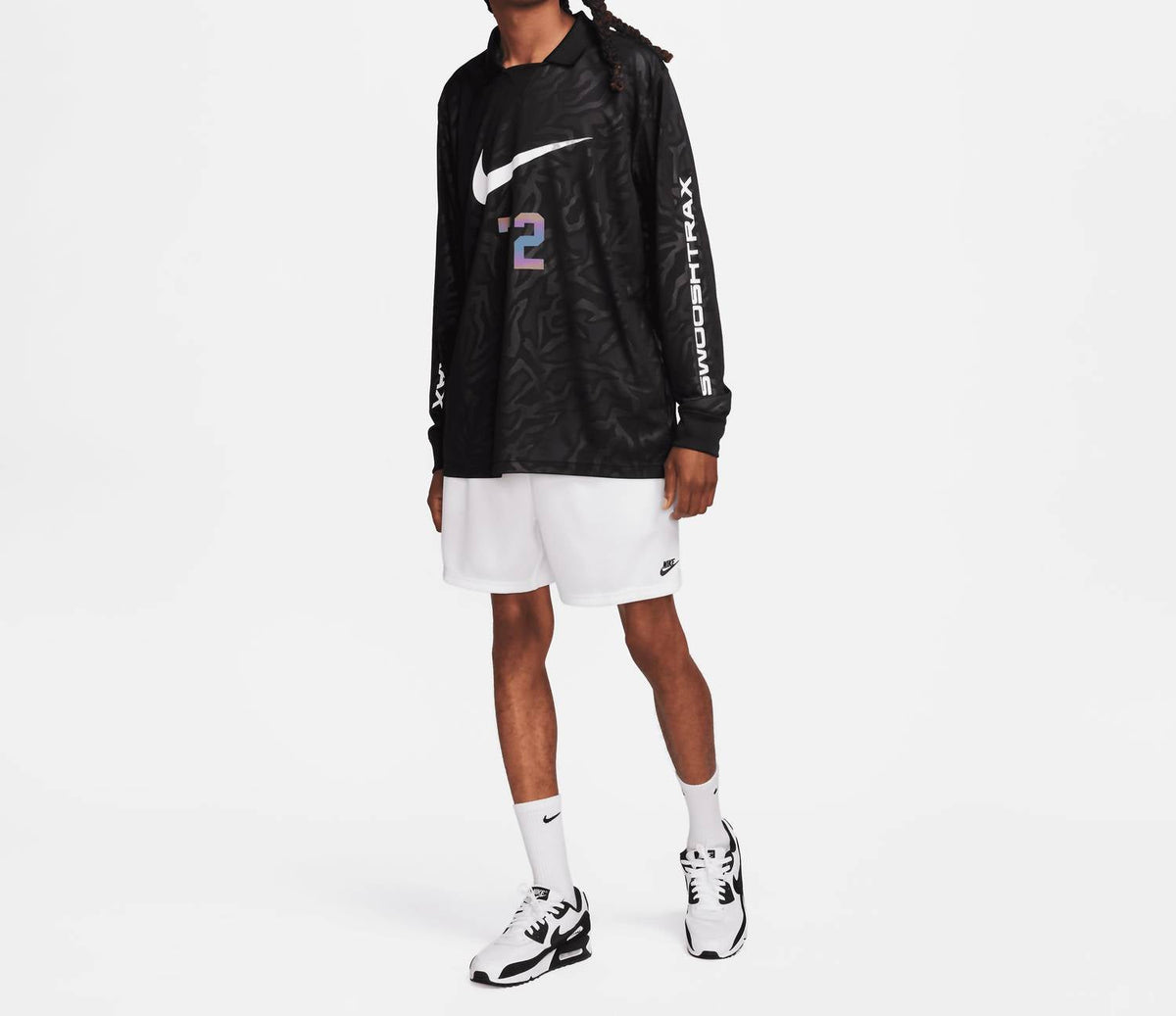Men's Club Mesh Shorts In White/black