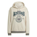 adidas Originals pullover hoodie in light cream with large front logo print and hood
