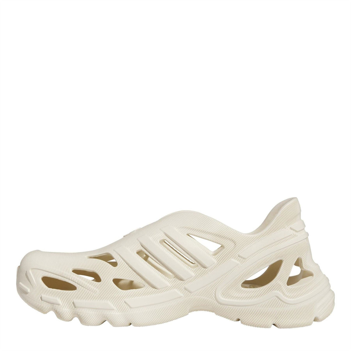 adidas Adifom Supern off-white sneaker side view with cutout panels and chunky sole