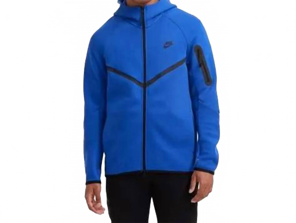 Men's Tech Fleece Zip Up Hoodie In Royal Blue