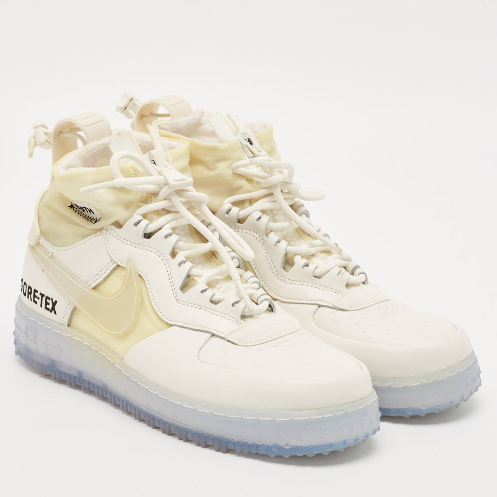 Nike - Air White Leather And Nylon Force 1 Gore Tex High Winter Gtx Phantom Sneakers