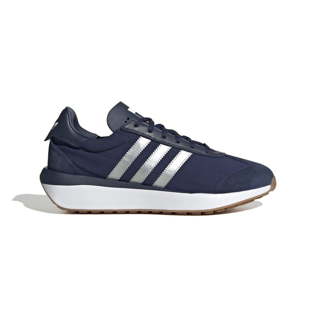 adidas Originals Courty XLG low-top trainers, navy suede, white triple stripes