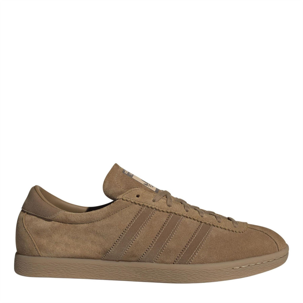 adidas Tabacco low top sneaker in brown suede with three stripes and gum sole