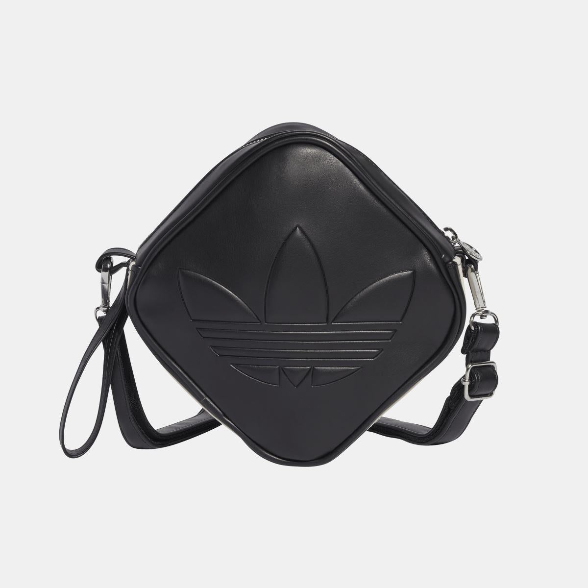 Men's adidas Originals diamond-shaped bag with adjustable strap, featuring a stylish geometric design and brand logo.