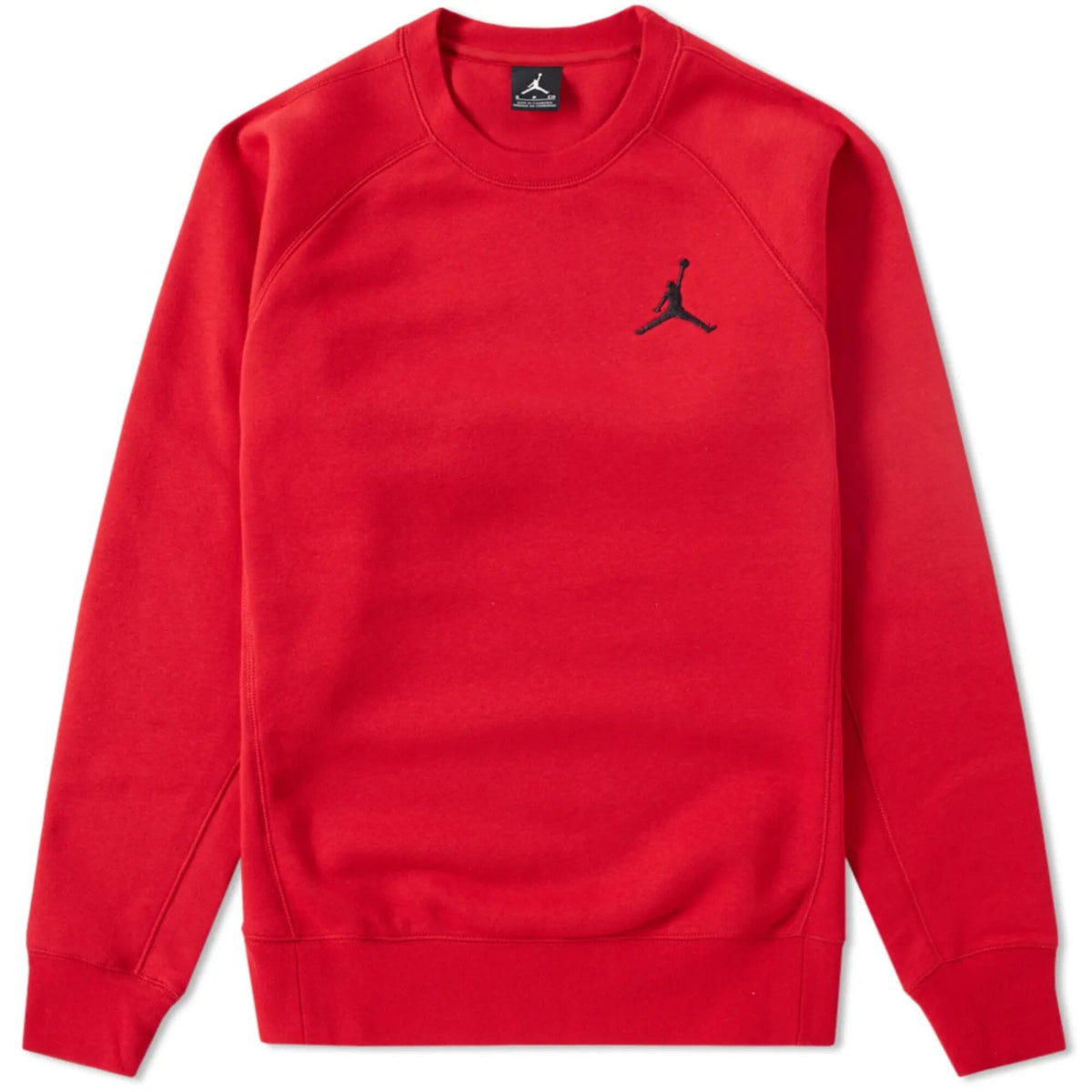Men's Nike Jordan Flight Fleece Crew Sweatshirt Gym Red/Black 823068-687