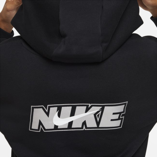 Nike Sportswear Icon Clash Hoodie Girls Black Fleece Long Sleeve Pullover GBO211