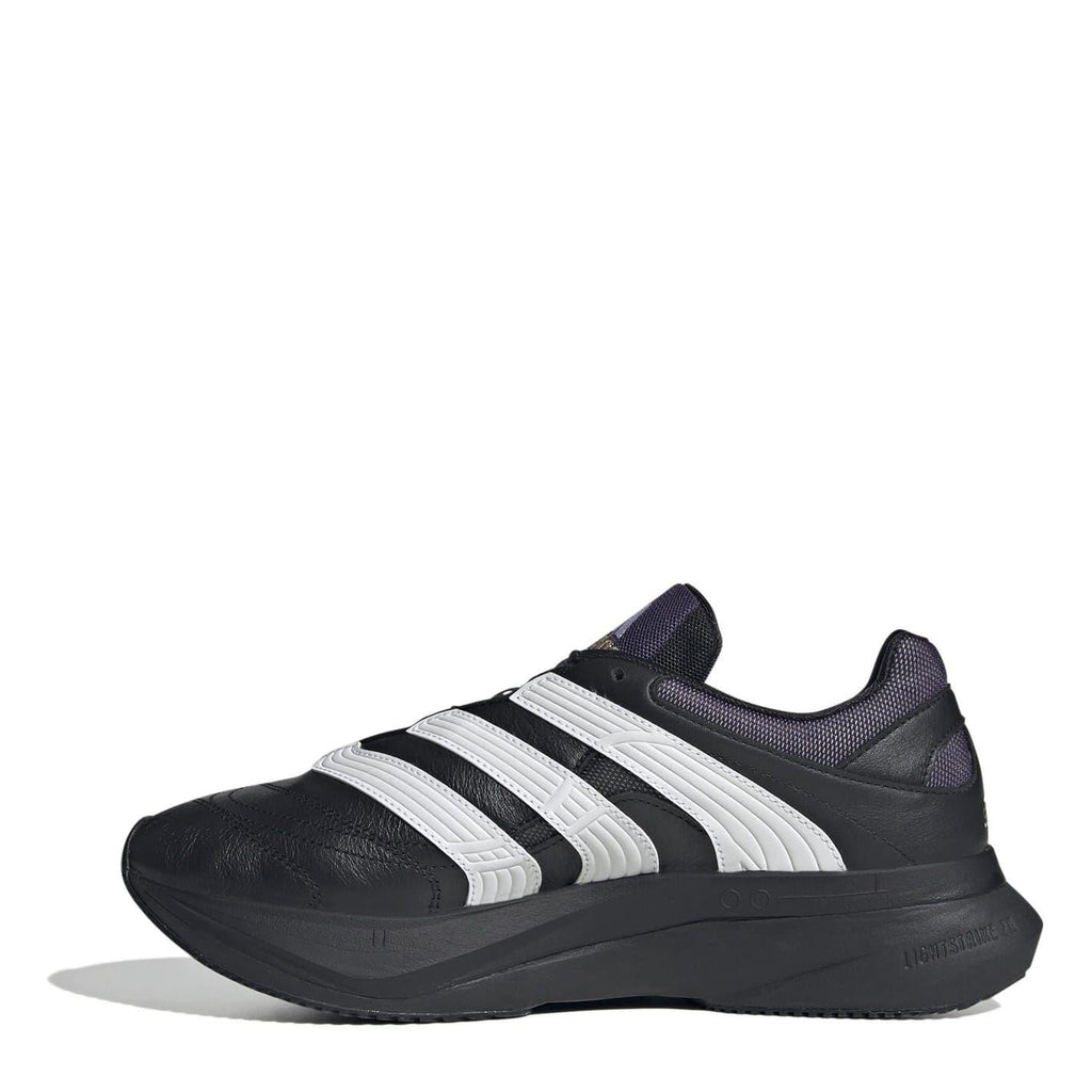 adidas Originals EQT Predator sneakers, black uppers with white stripes and cushioned collar