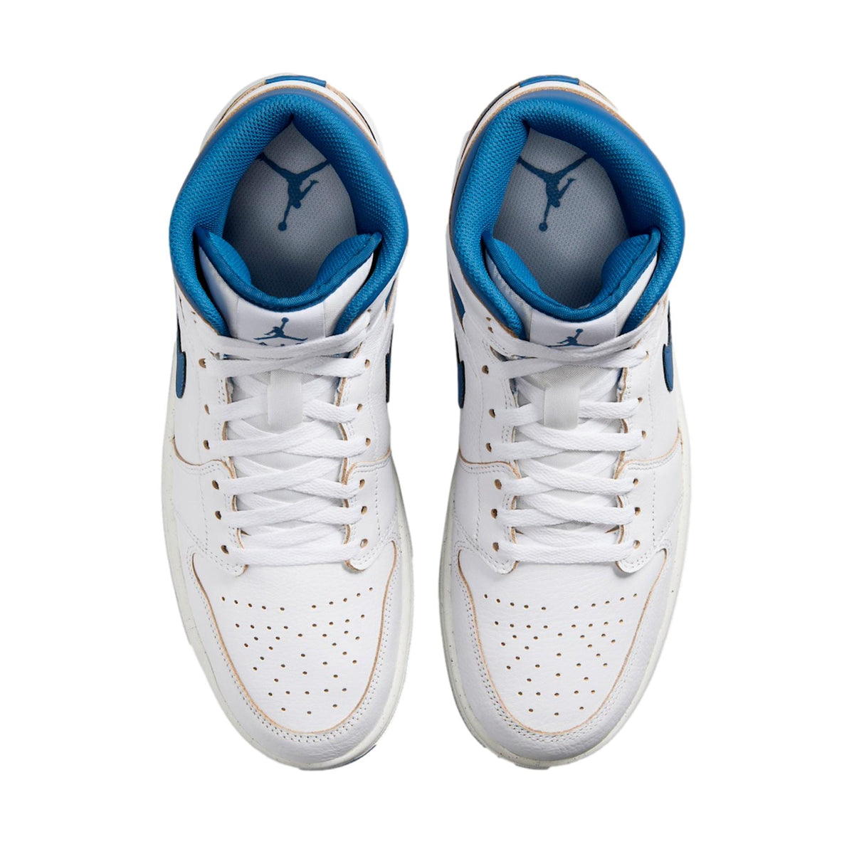 Men's Nike Air Jordan 1 Mid SE White / Industrial Blue - Sail FN5215-141