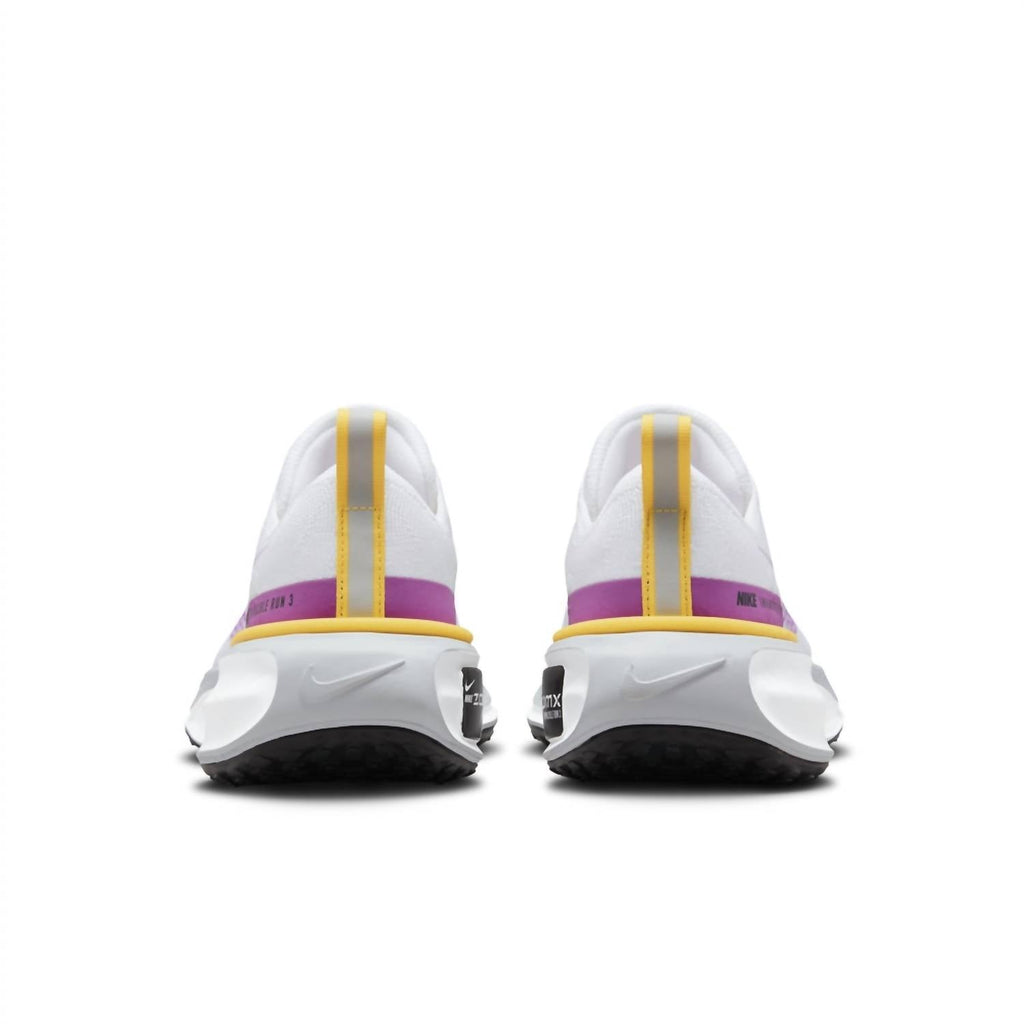Women's Zoom X Invincible Run 3 Shoes In White/vivid Purple