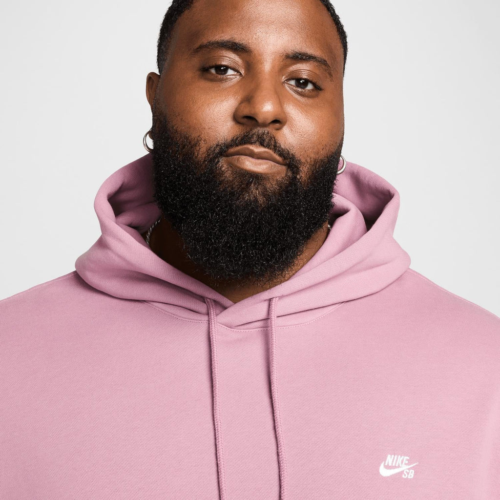 Sb Pullover Fleece Pullover Skate Hoodie In Plum Dust/white