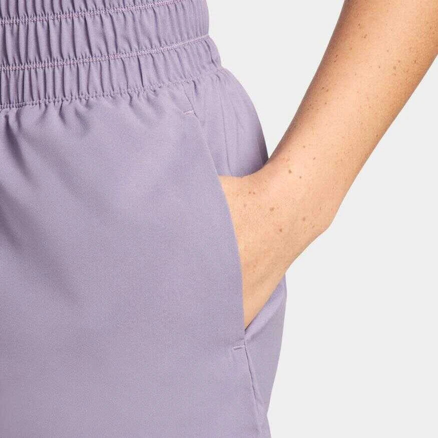 Women's Nike One Shorts Purple Dri-FIT Brief-Lined Ultra High-Waisted SRT165