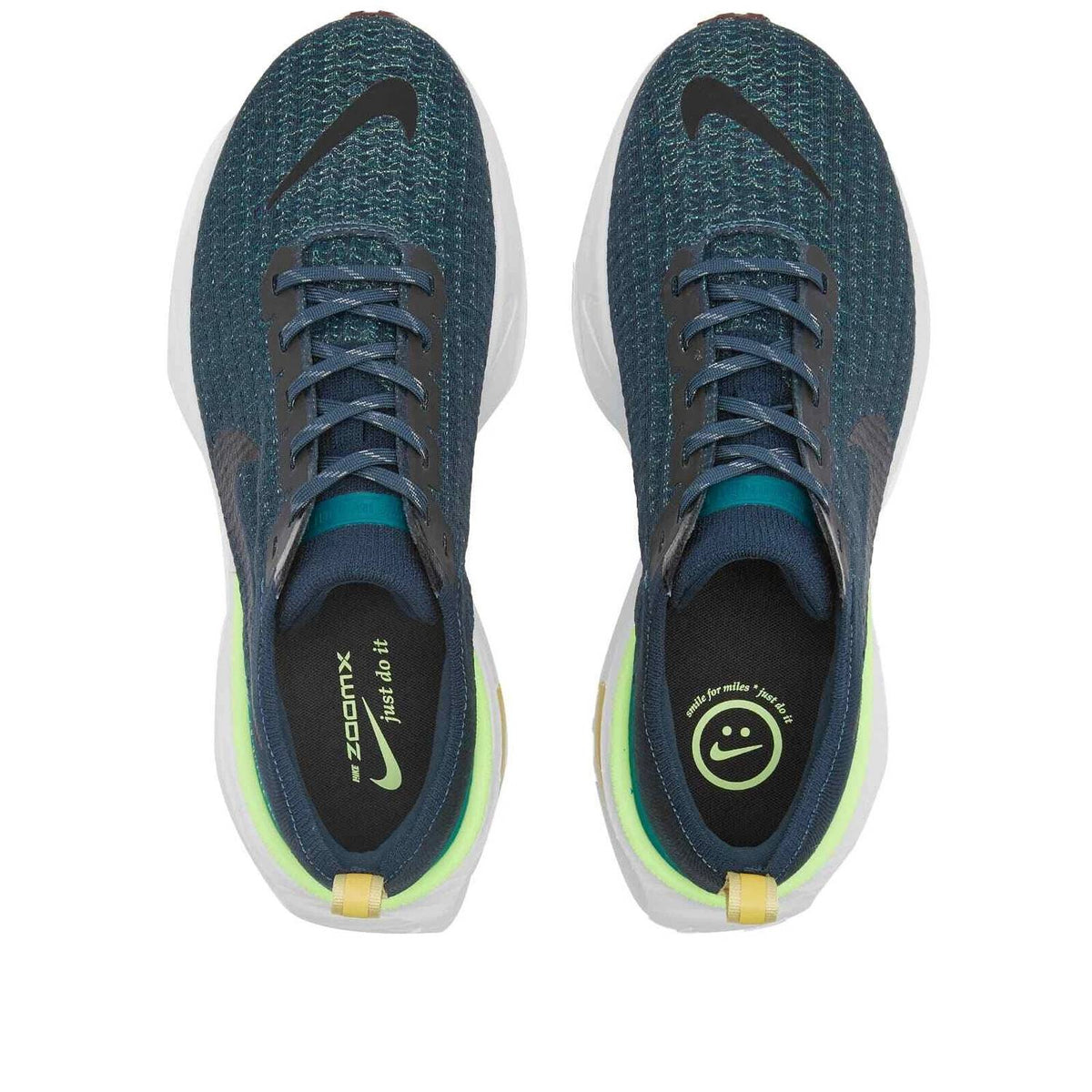 Men's Zoomx Invincible Run Flyknit 3 Shoe In Armory Navy/geode Teal/buff Gold/black