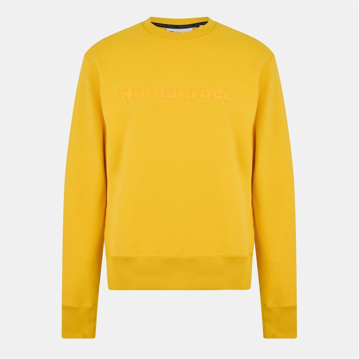 adidas Originals Basics crew neck sweatshirt, yellow, long sleeves, Humanrace logo