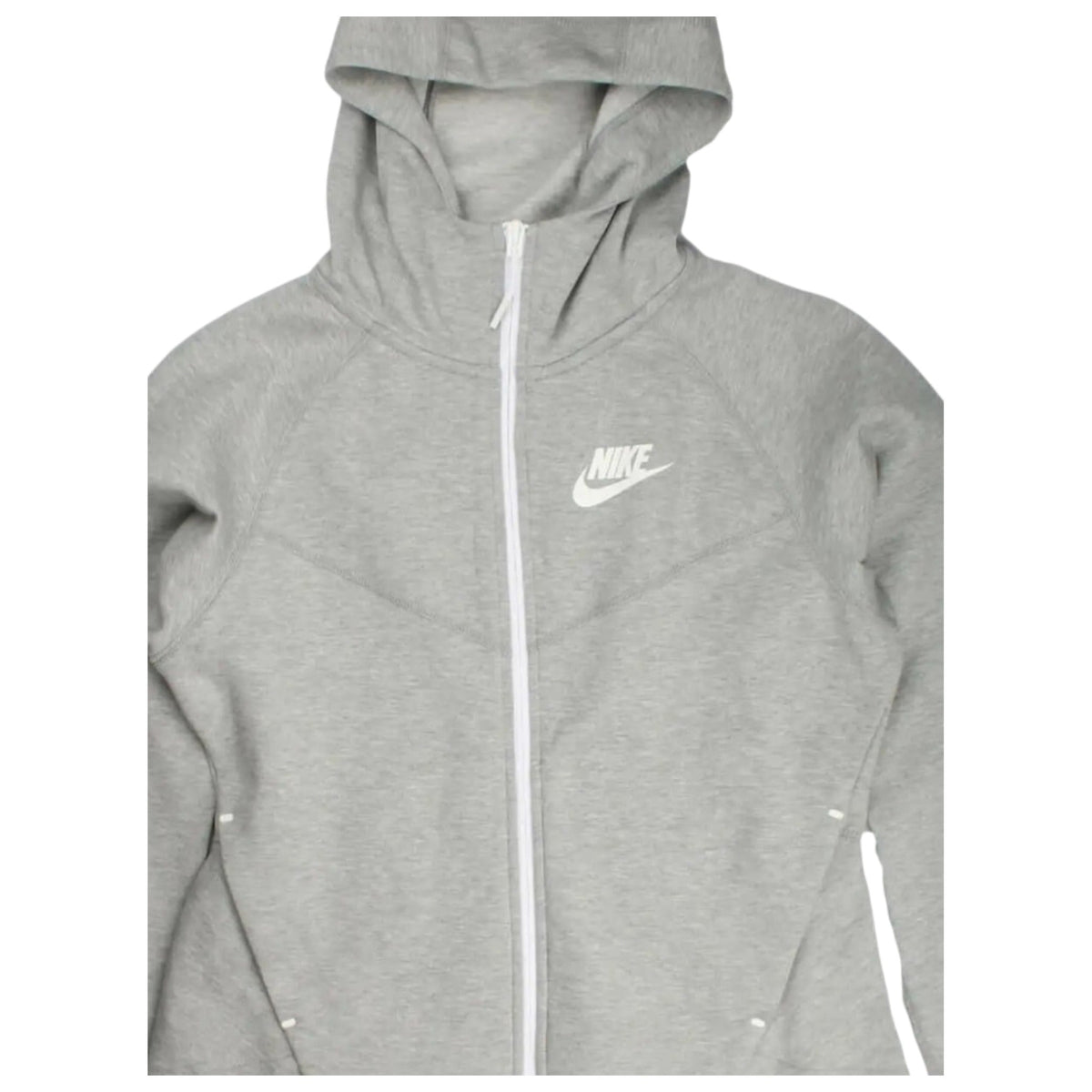 Women's Nike NSW Tech Fleece F/Z Windrunner Grey/White Hoodie 930759-063