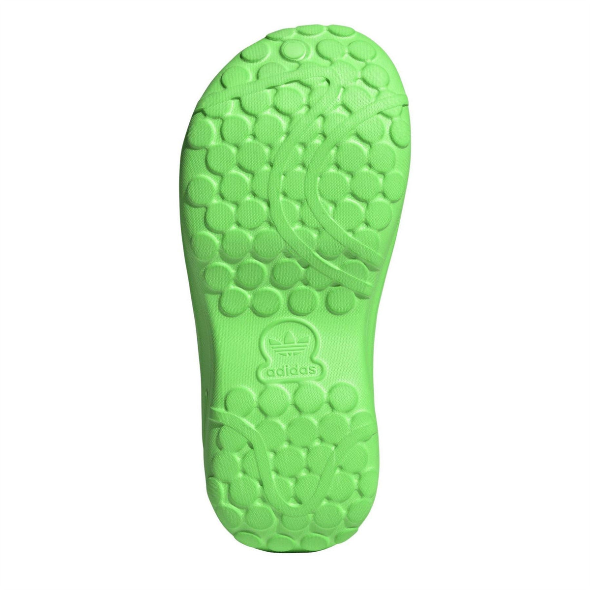 adidas Originals Adifom Stan M clog shoes, neon solar green textured outsole tread
