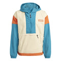 adidas Originals windbreaker jacket with hood, full zip, and two-tone color blocks