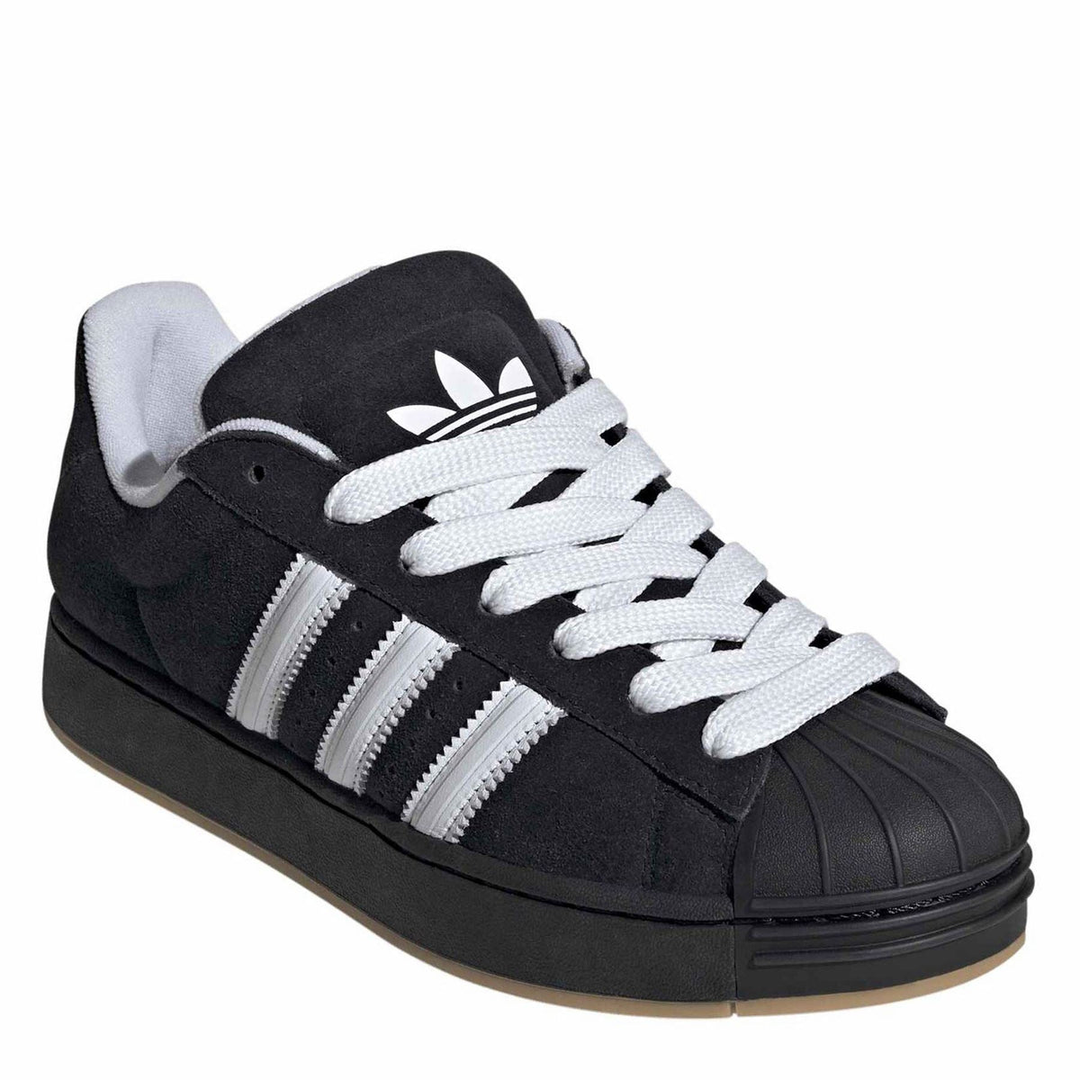 adidas Originals Superstar low-top sneakers, black with white trefoil and three-bar stripes