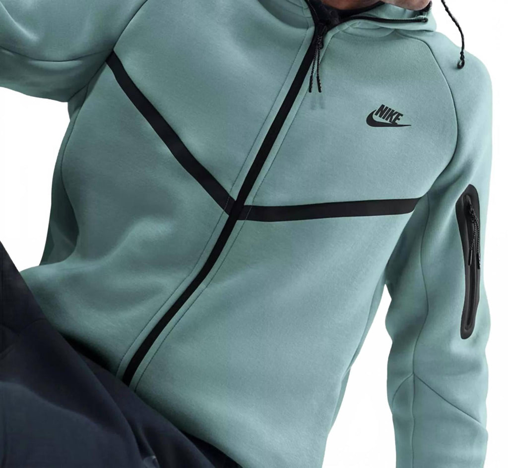 Men's Tech Fleece Zip Up Top In Light Blue