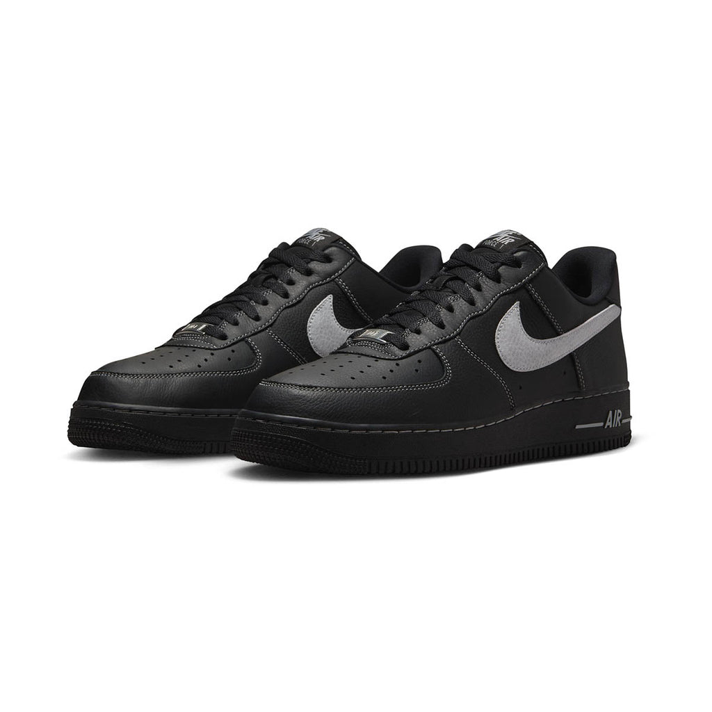 MENS NIKE AIR FORCE 1 07 LV8_BLACK/WOLF GREY-BLACK-BLACK