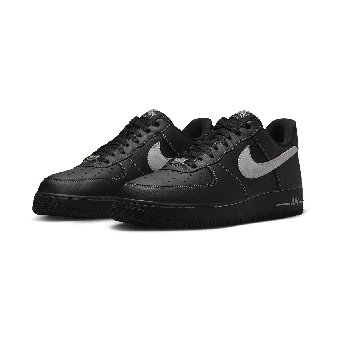 MENS NIKE AIR FORCE 1 07 LV8_BLACK/WOLF GREY-BLACK-BLACK