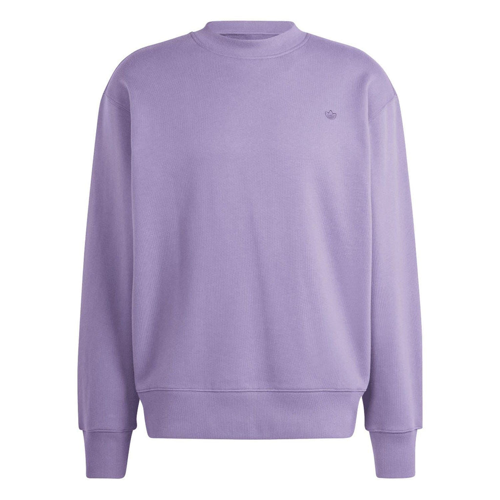 adidas Originals violet crewneck sweatshirt with trefoil logo on the chest