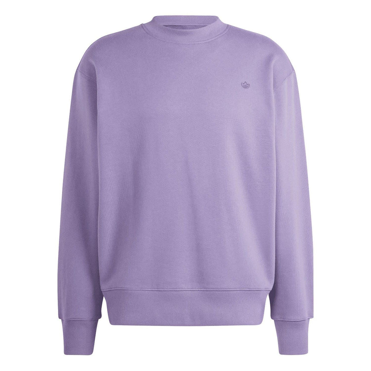 adidas Originals violet crewneck sweatshirt with trefoil logo on the chest