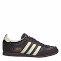 Adidas Originals low-top sneakers in dark leather with cream three stripes and logo