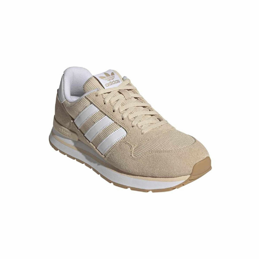 adidas Originals ZX 500 RS low-top sneakers in sand beige with white stripes and collar