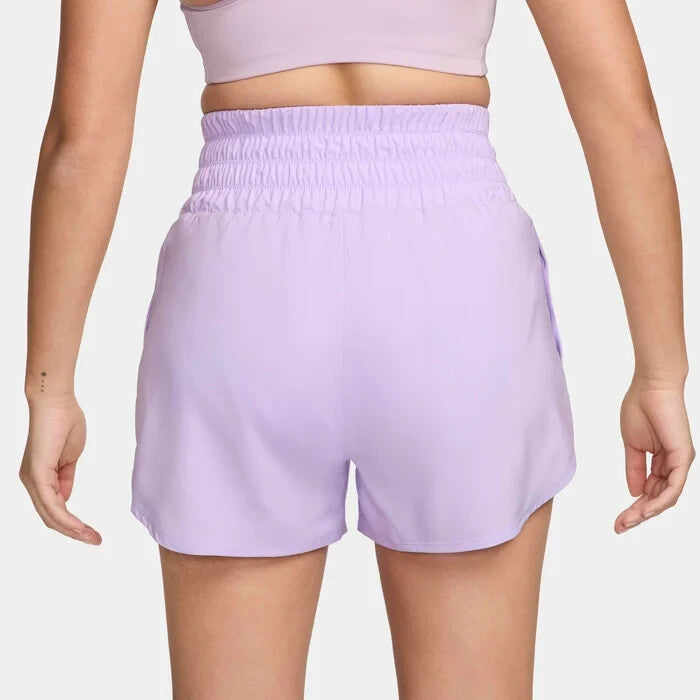 Women's Nike One Shorts Lilac Bloom Dri-FIT Brief-Lined Ultra High-Waist SRT69