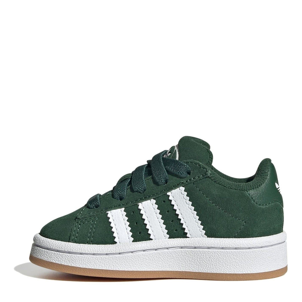 Infants adidas Originals Campus 00s comfort shoes, dark green suede-look with white stripes