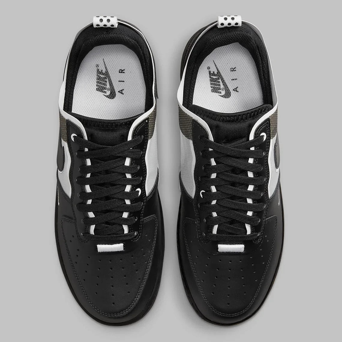 Men's Nike Air Force 1 React DM0573-002 Sneaker Black White Lifestyle Shoes