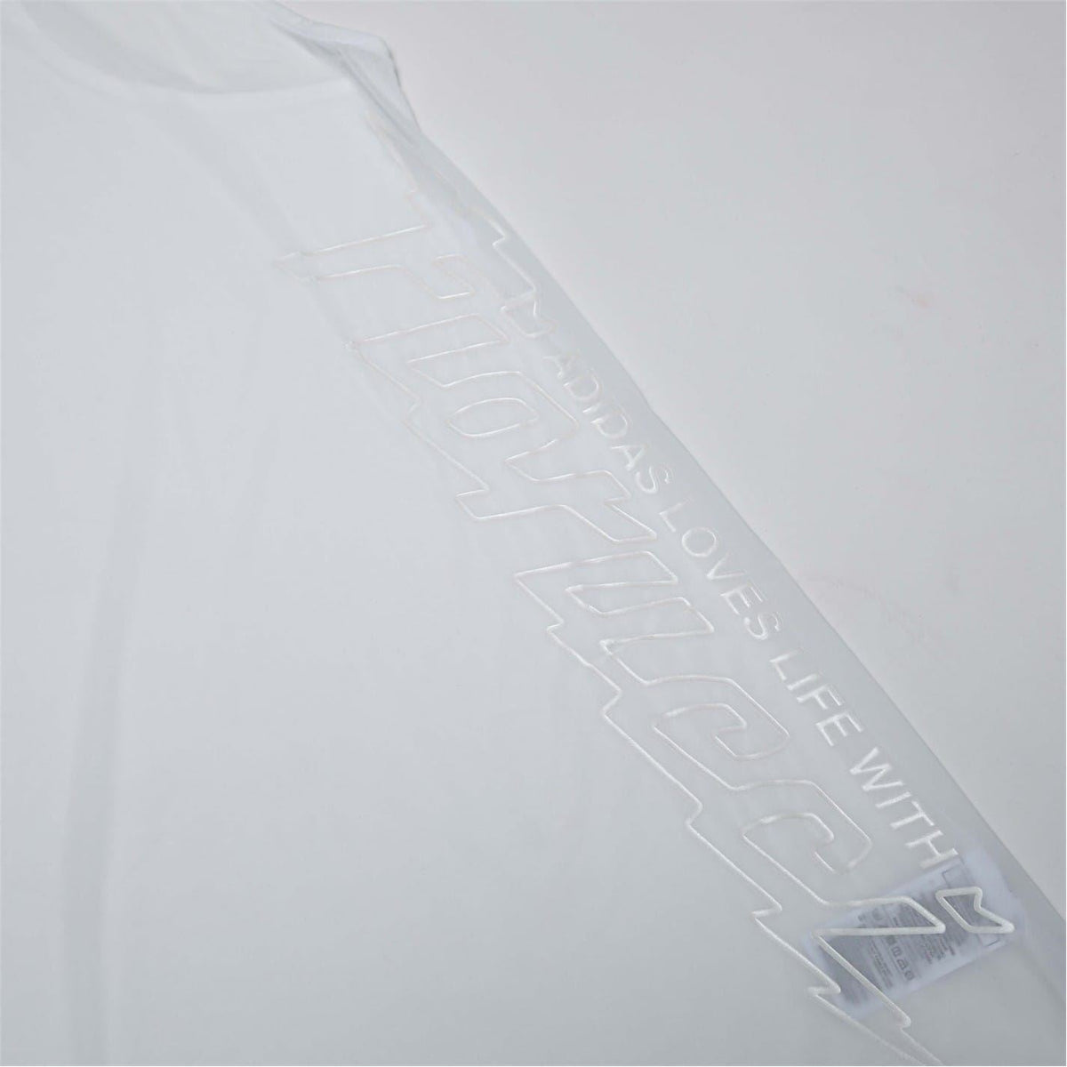 adidas Originals white t-shirt dress with tonal side graphic print