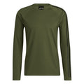Adidas Originals green crew-neck long-sleeve t-shirt with side sleeve stripes