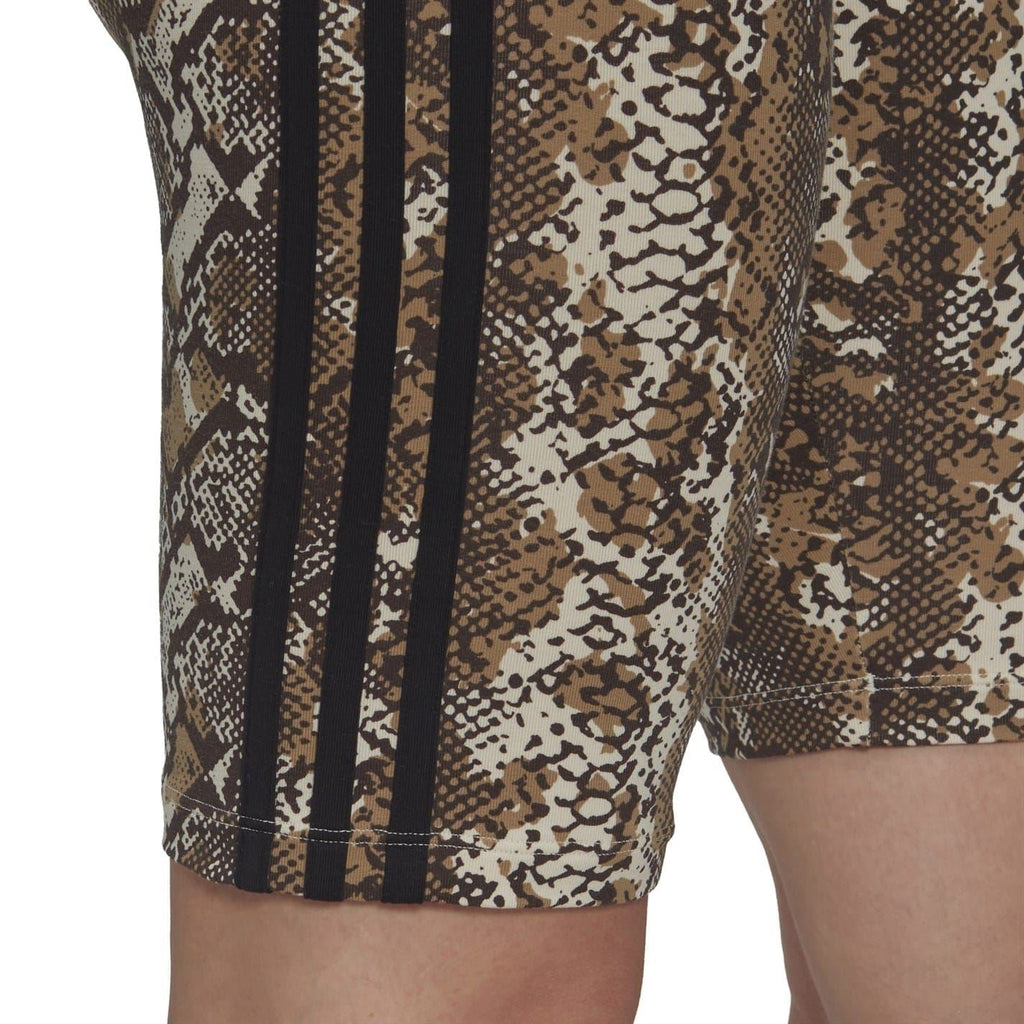 adidas Originals slim-fit athletic shorts, snake print with black three-stripe side detail