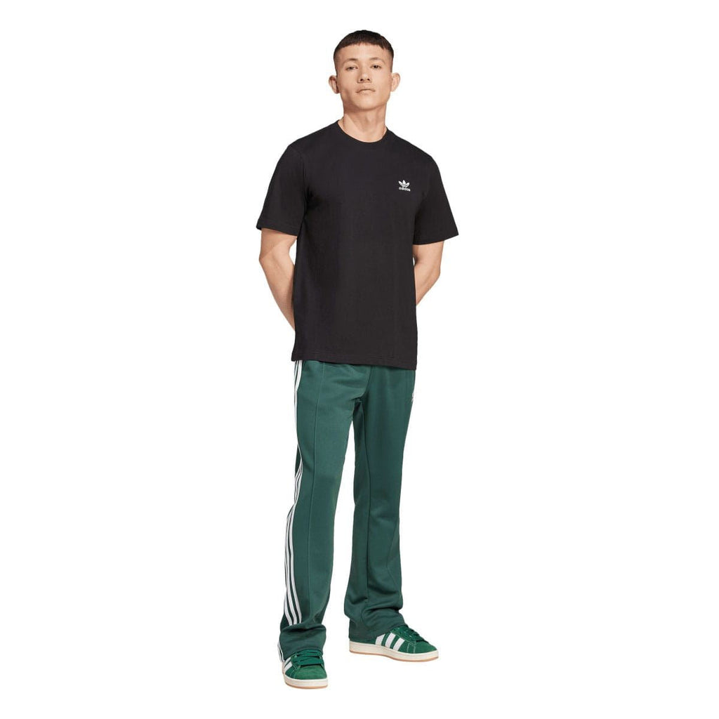 Black adidas T-shirt with Trefoil logo on left chest, short sleeves